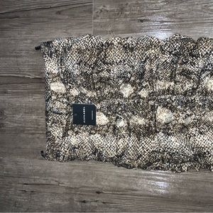 snakeskin bodycon midi skirt